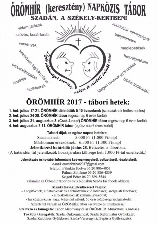 Örömhír Tábor információs plakát